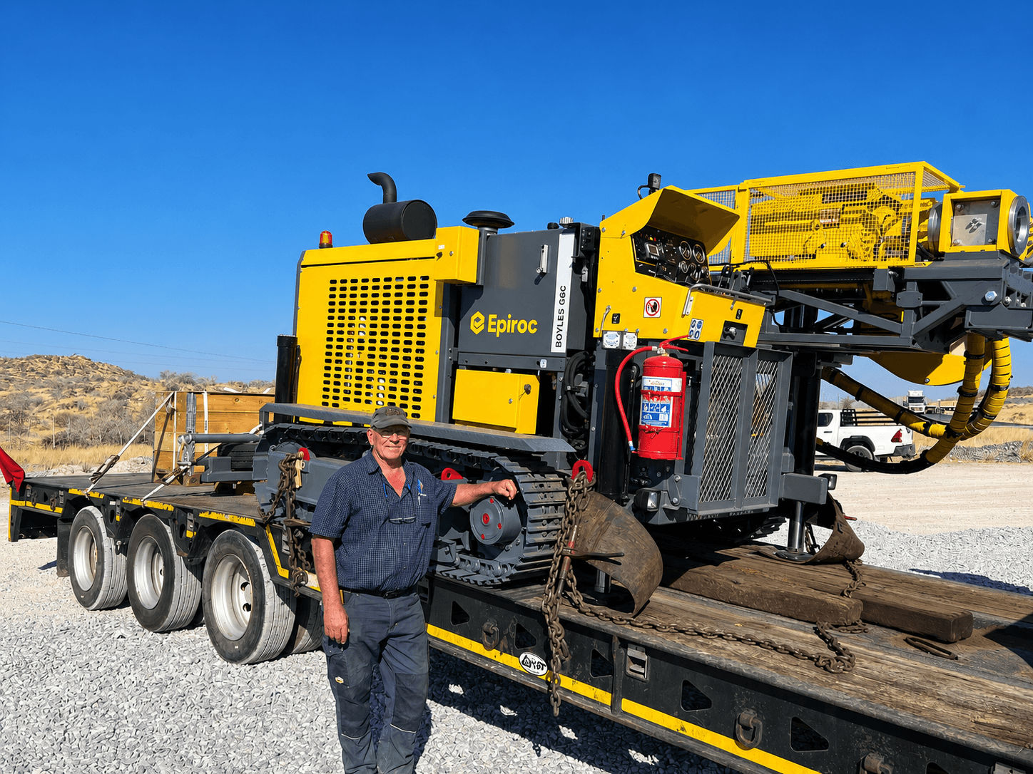 Optimine drilling crew on site