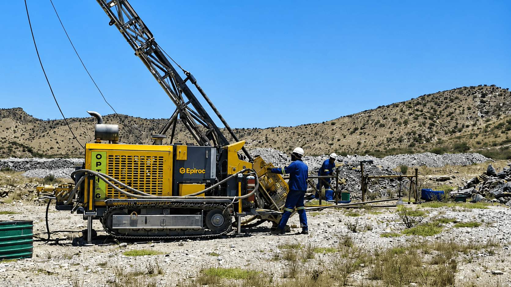 Optimine drilling crew at work